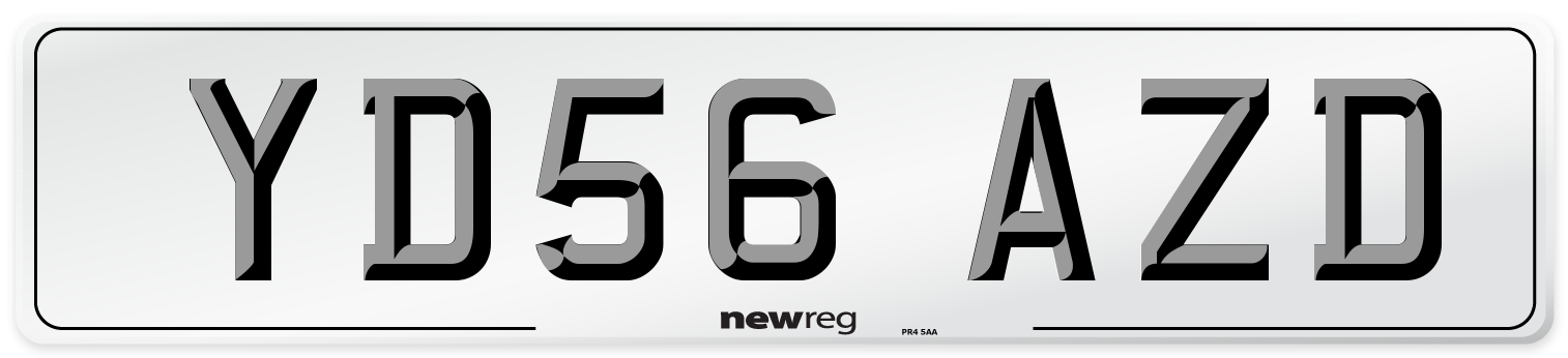 YD56 AZD Number Plate from New Reg